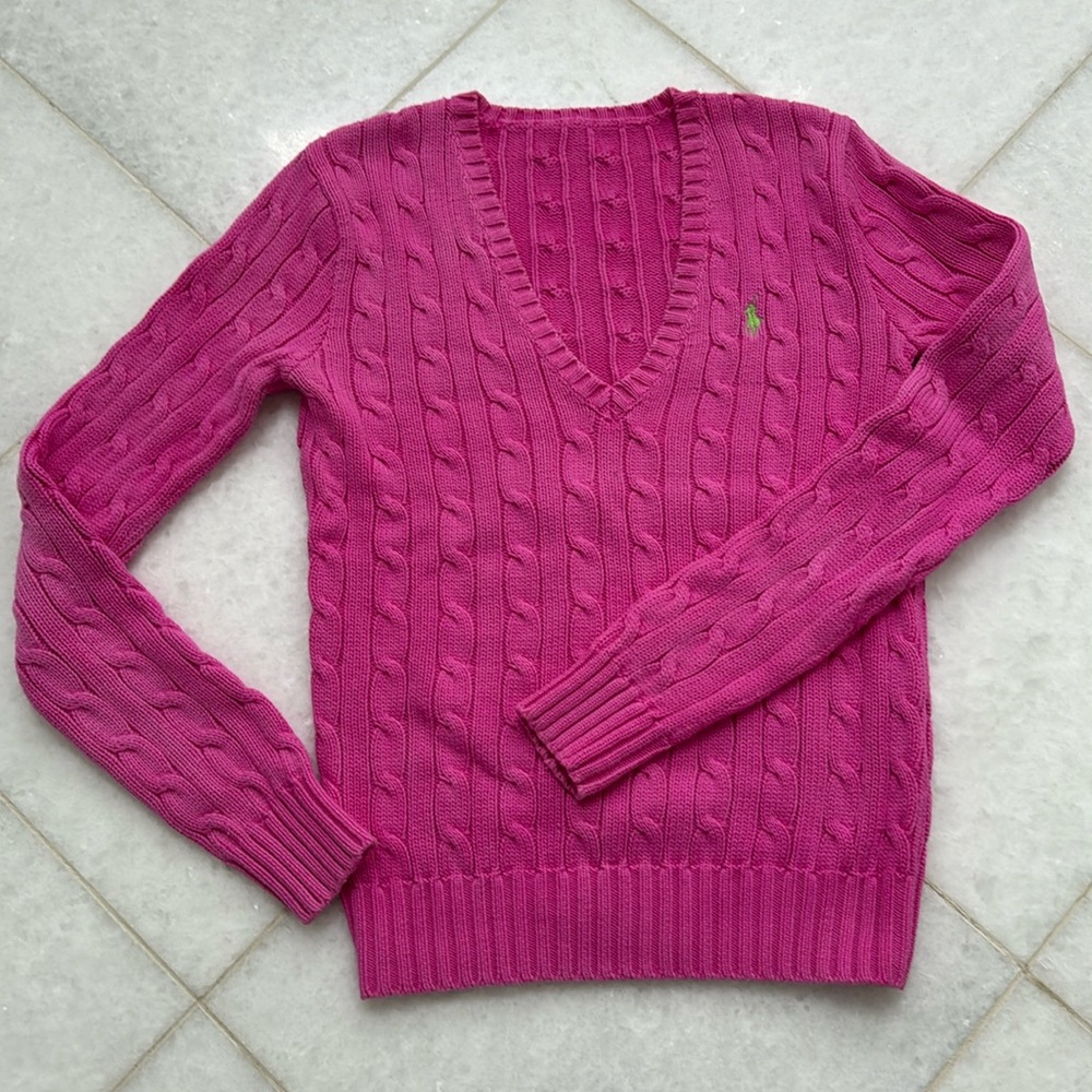 LAUREN RALPH LAUREN COTTON SWEATER, PXS